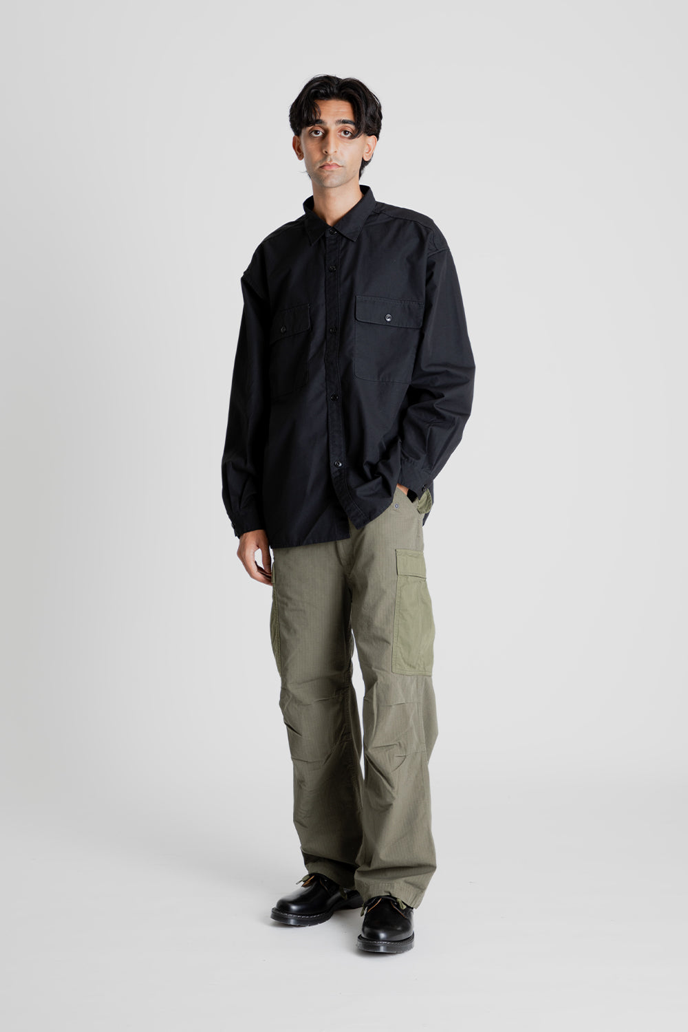 Nanamica Utility Light Wind Shirt in Black