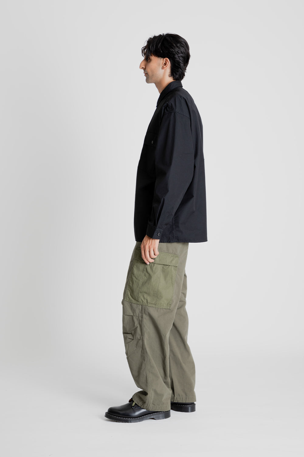 Nanamica Utility Light Wind Shirt in Black