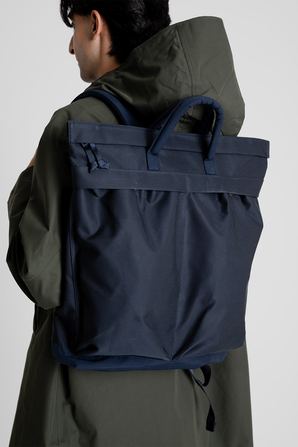 Nanamica Water Repellent Helmet Bag in Navy | Wallace Mercantile Shop