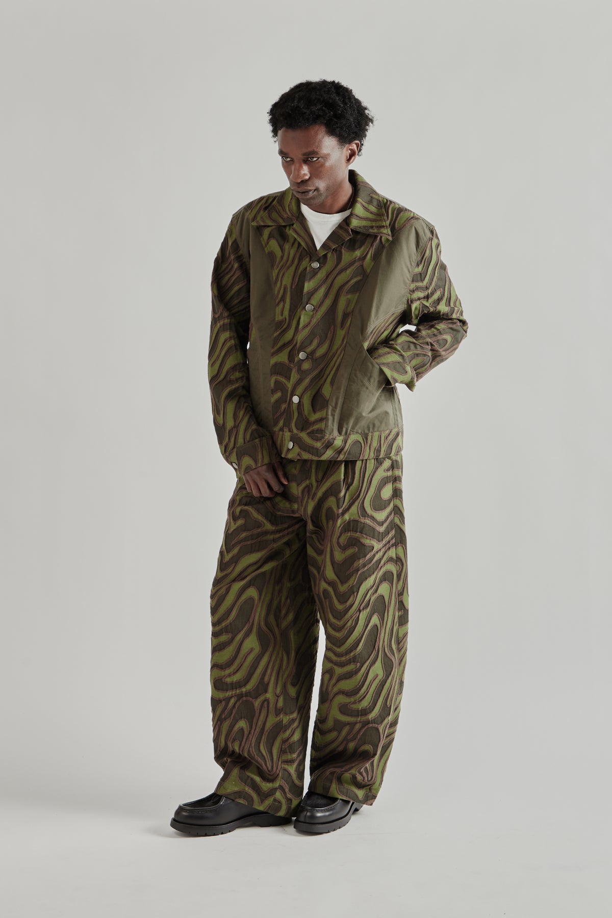 Nicholas Daley SS26 Rebel Jacket Olive- Brown3609
