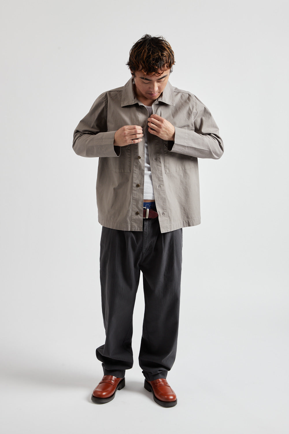 Cargo Overshirt - Cement Grey