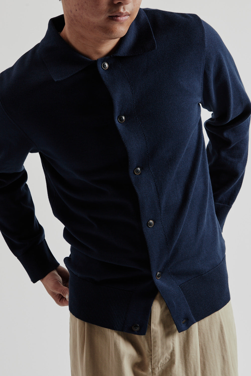 Harry Cardigan - Navy - Wallace Mercantile Shop