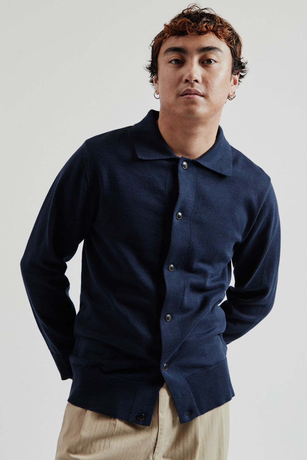 Harry Cardigan - Navy - Wallace Mercantile Shop