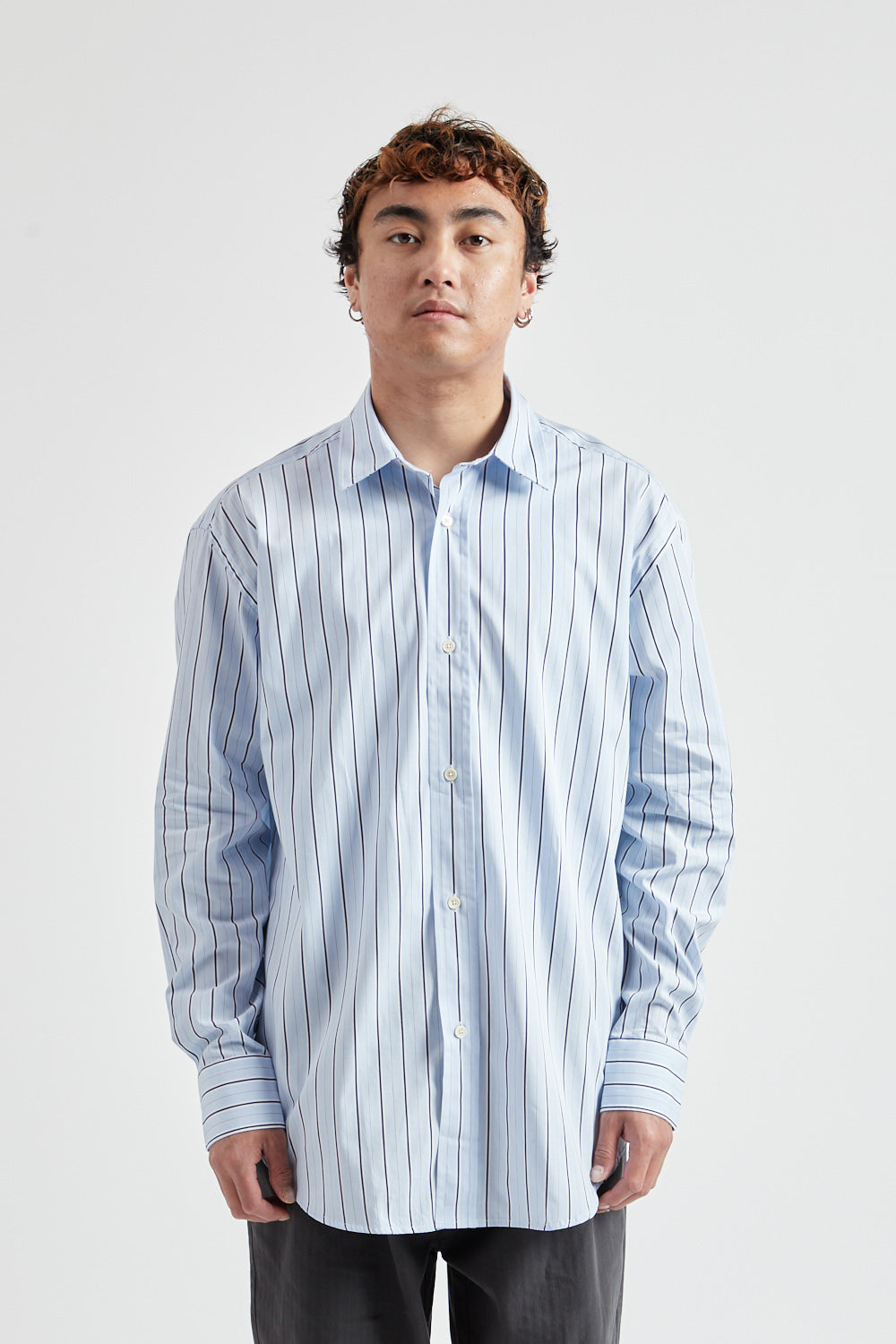 Joseph Stripes - Sky Blue/Navy Stripes