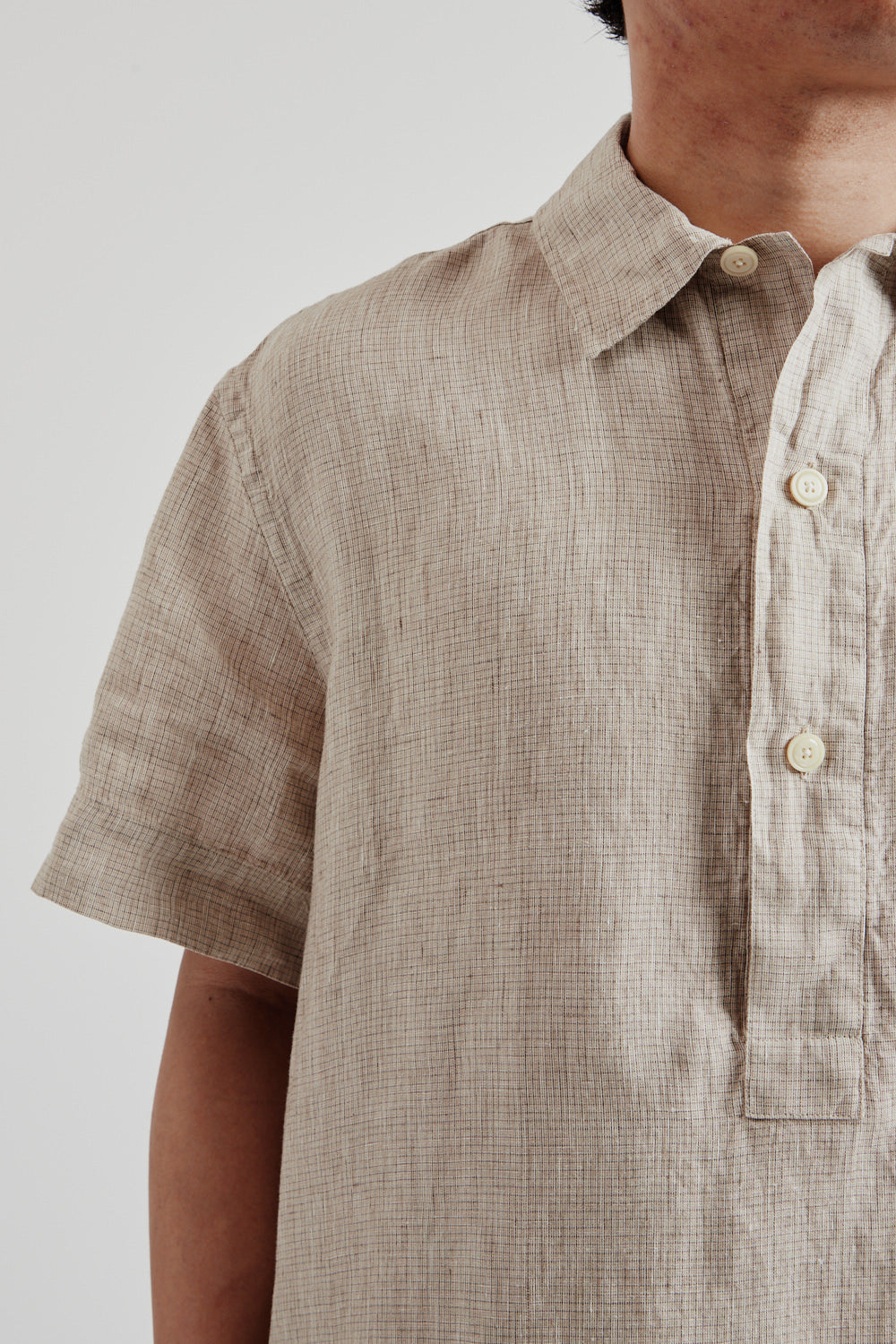 Royan Shirts - Off White/Beige Checks - Wallace Mercantile Shop
