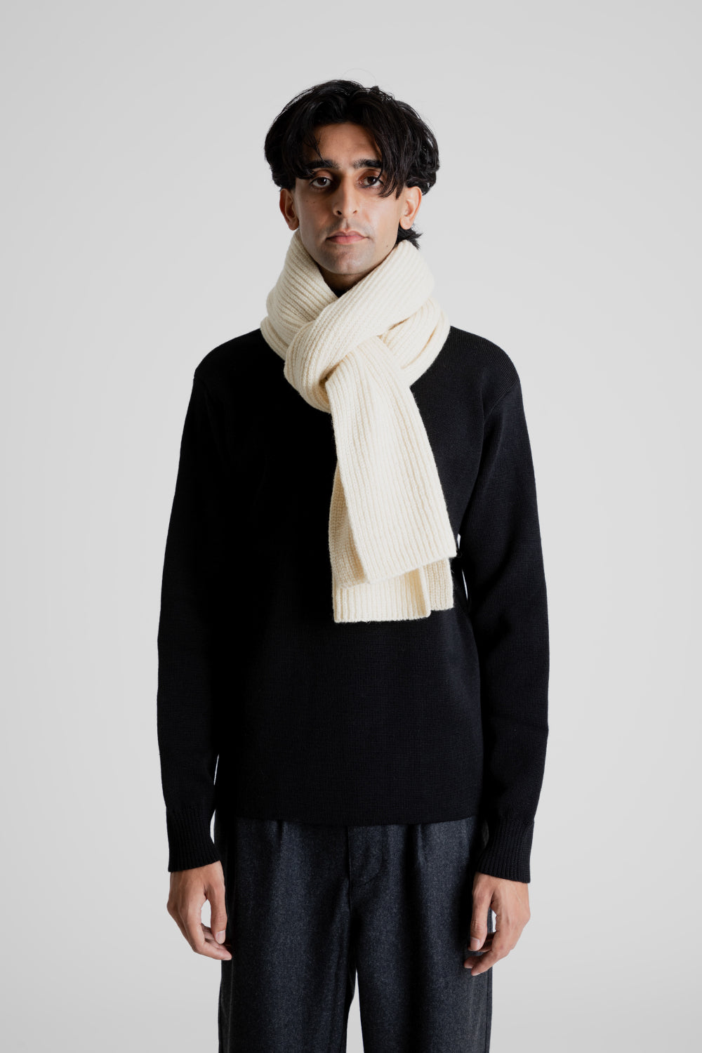 Parages Anton Shetland Scarf in Off White