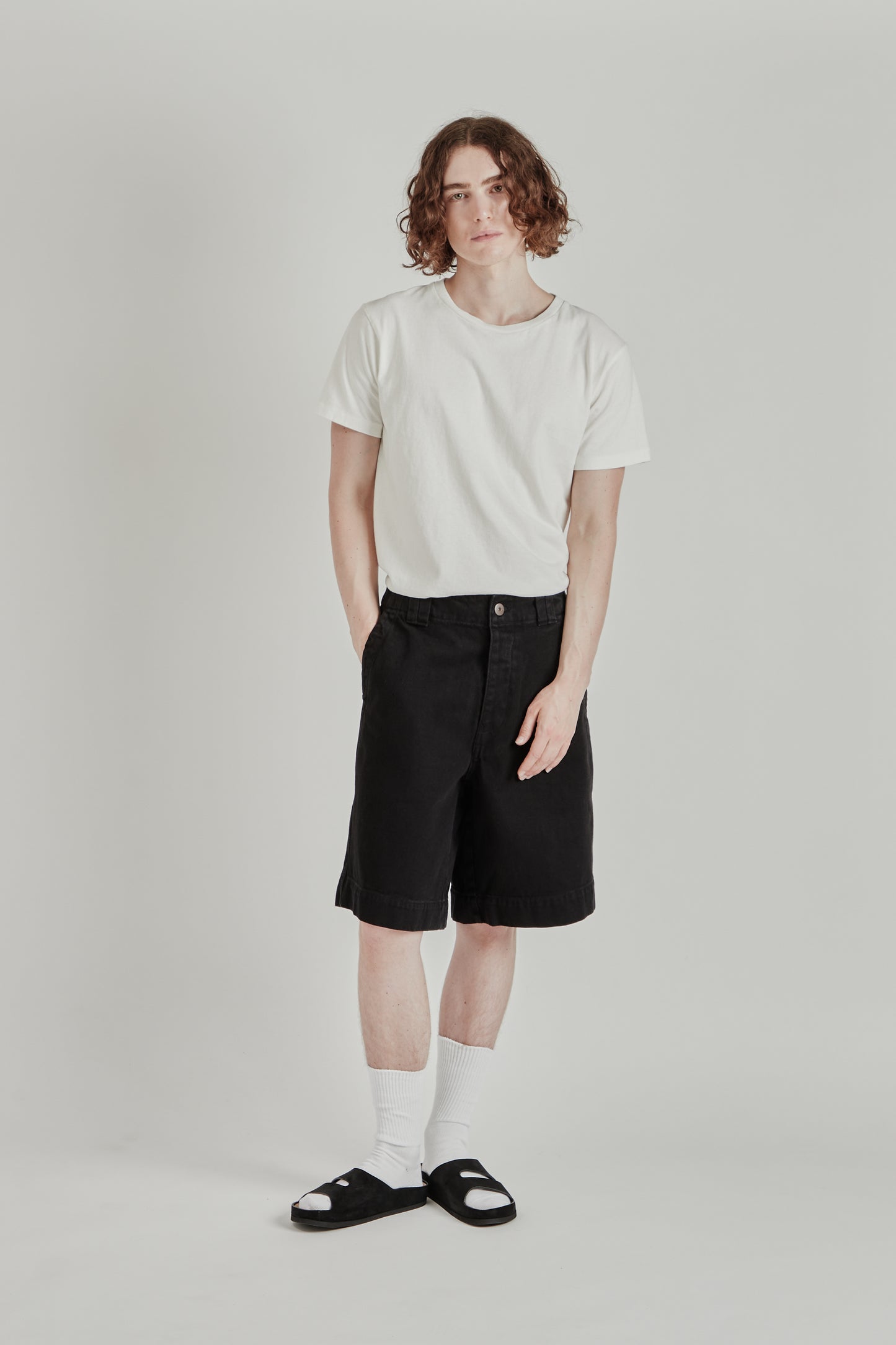 Dad Denim Bermuda Shorts - Black
