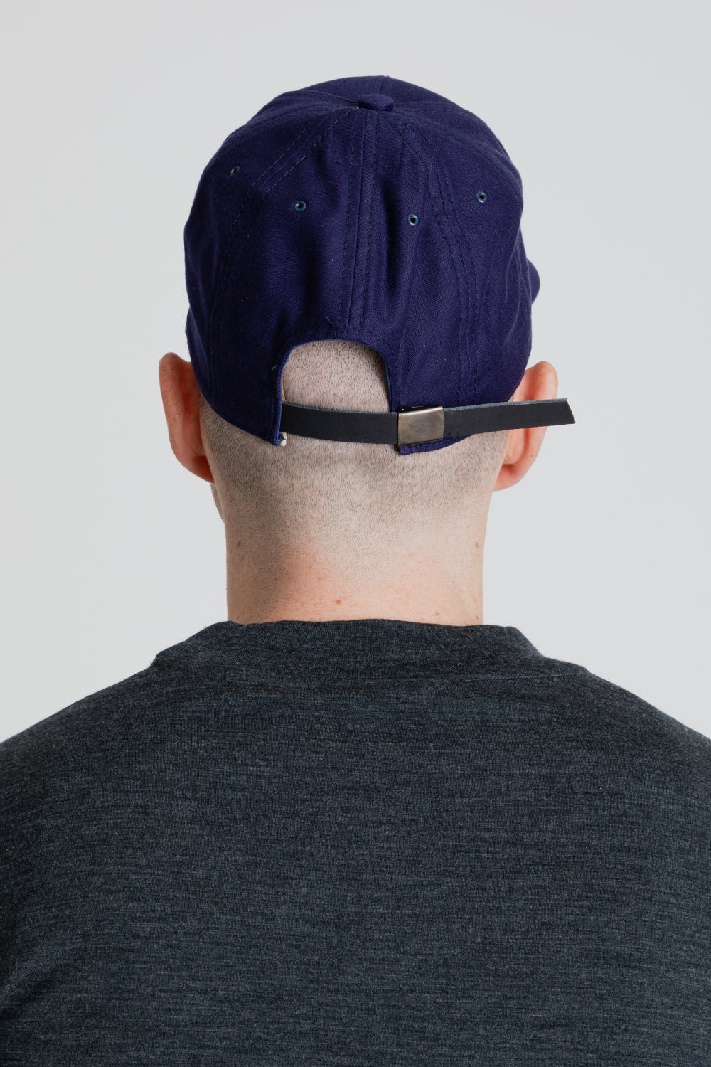 Poten Back Satin Cap in Navy