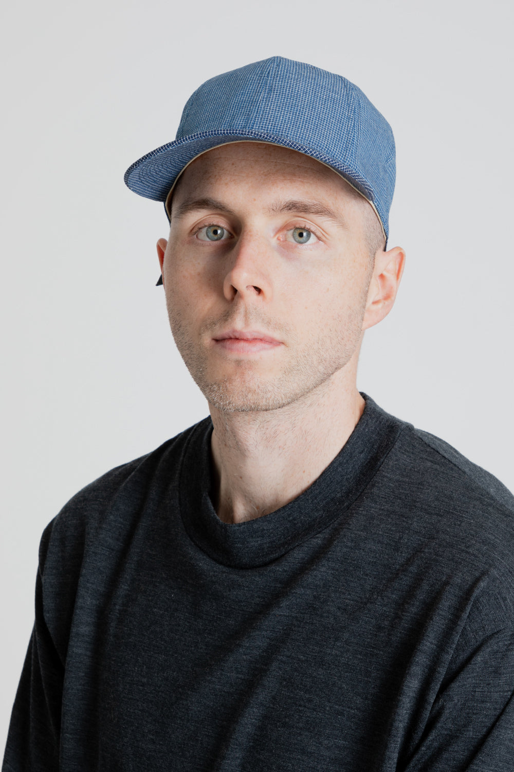 Poten Indigo Chambray Cap in Navy