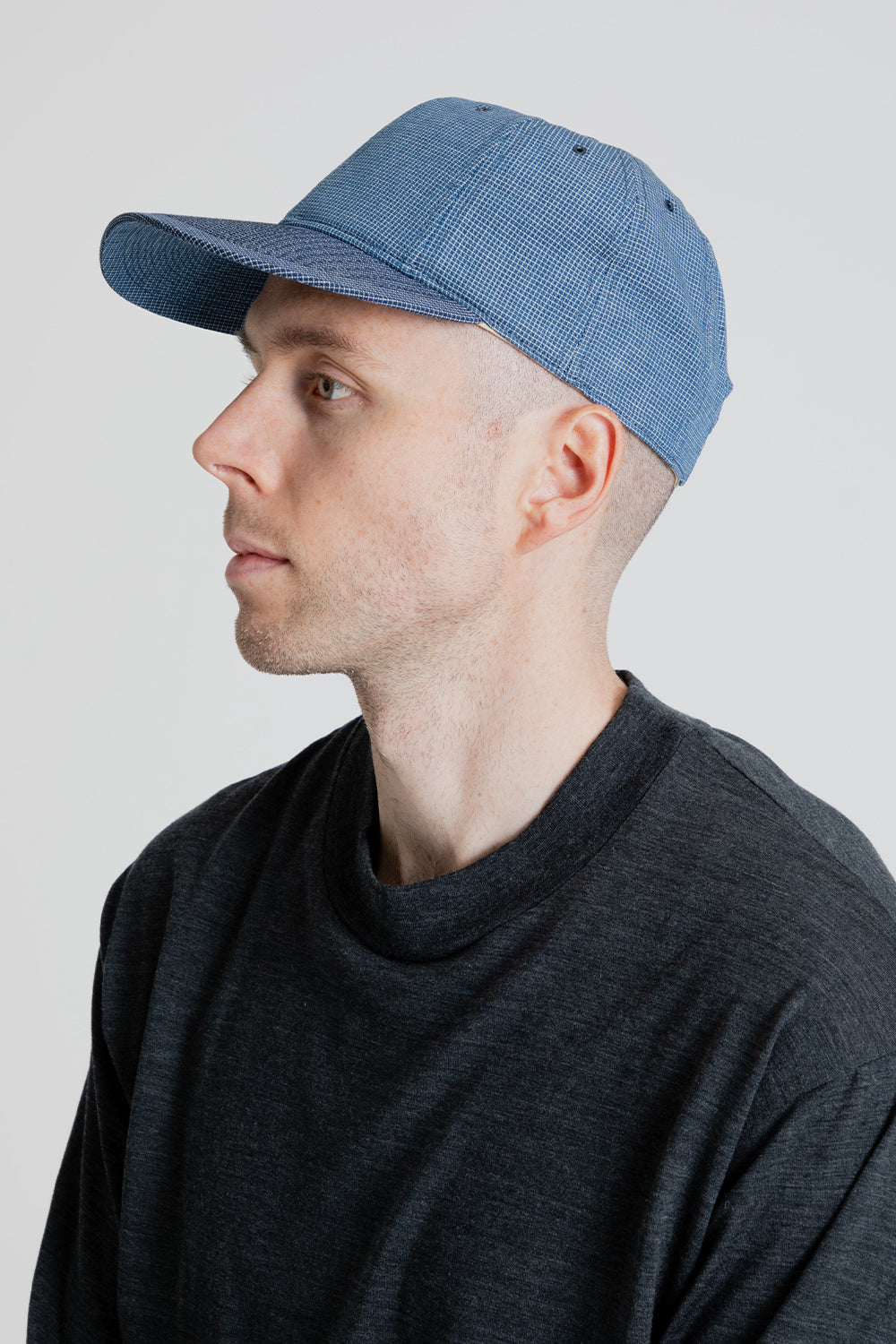 Poten Indigo Chambray Cap in Navy