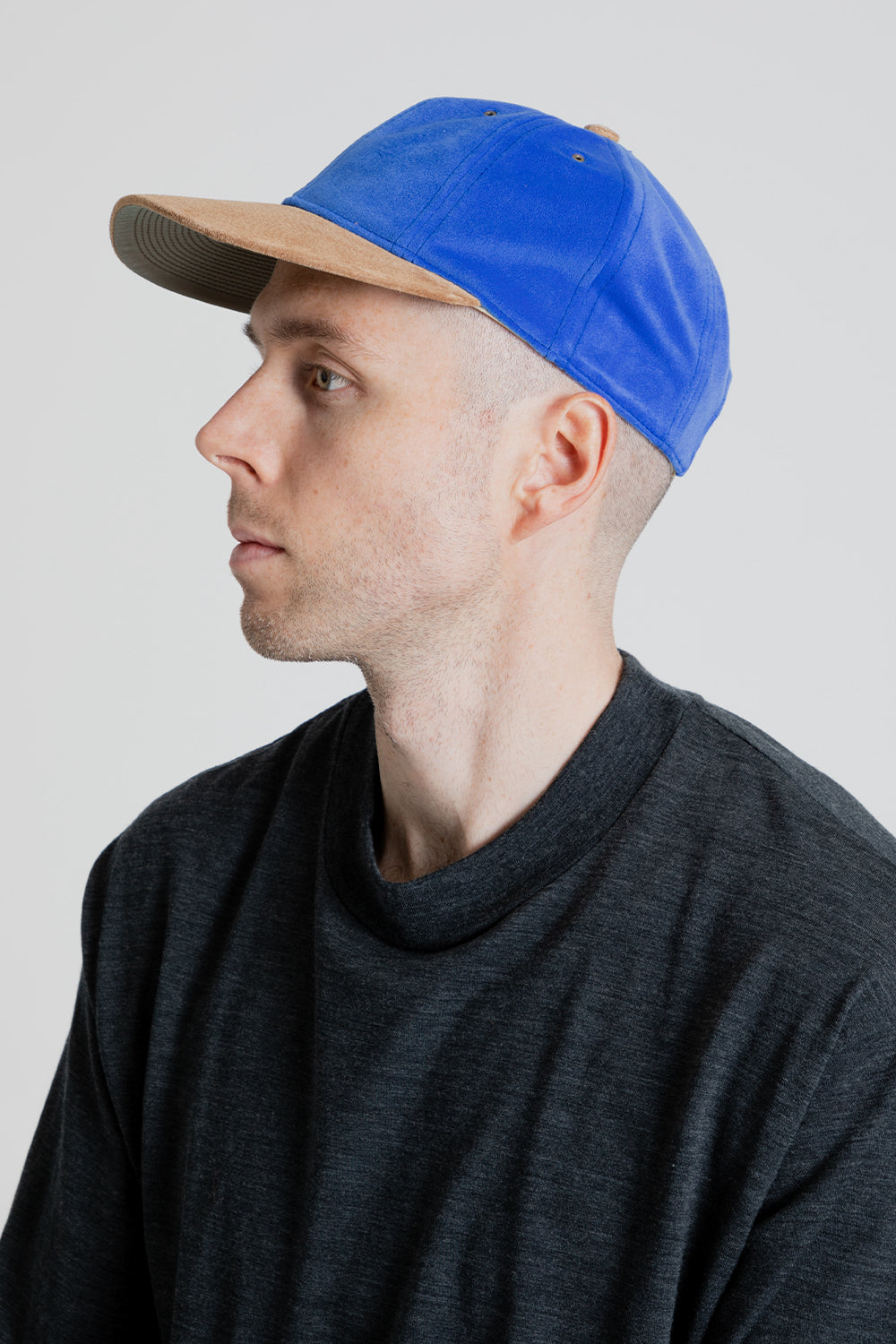 Poten Pig Suede 2 Tone Cap in Blue