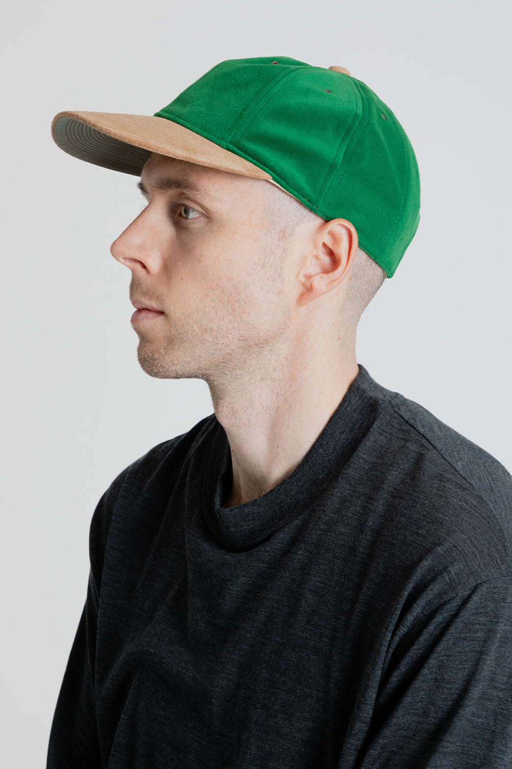 Poten Pig Suede 2 Tone Cap in Green