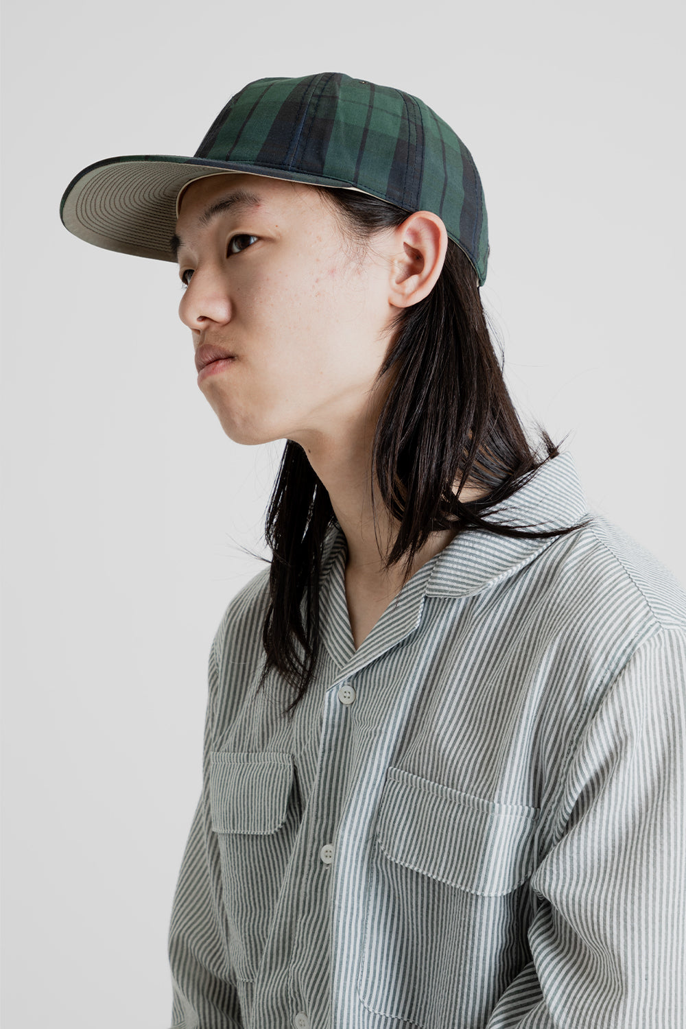 Poten Tartan Cap in Navy