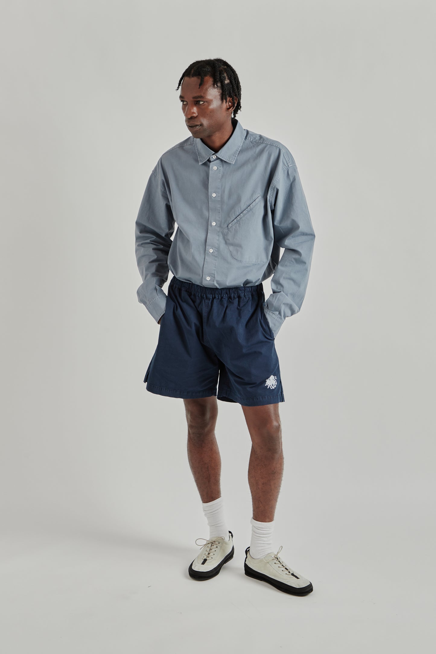 Ranra SS26 Keel Cotton Shorts Sky Captain0653