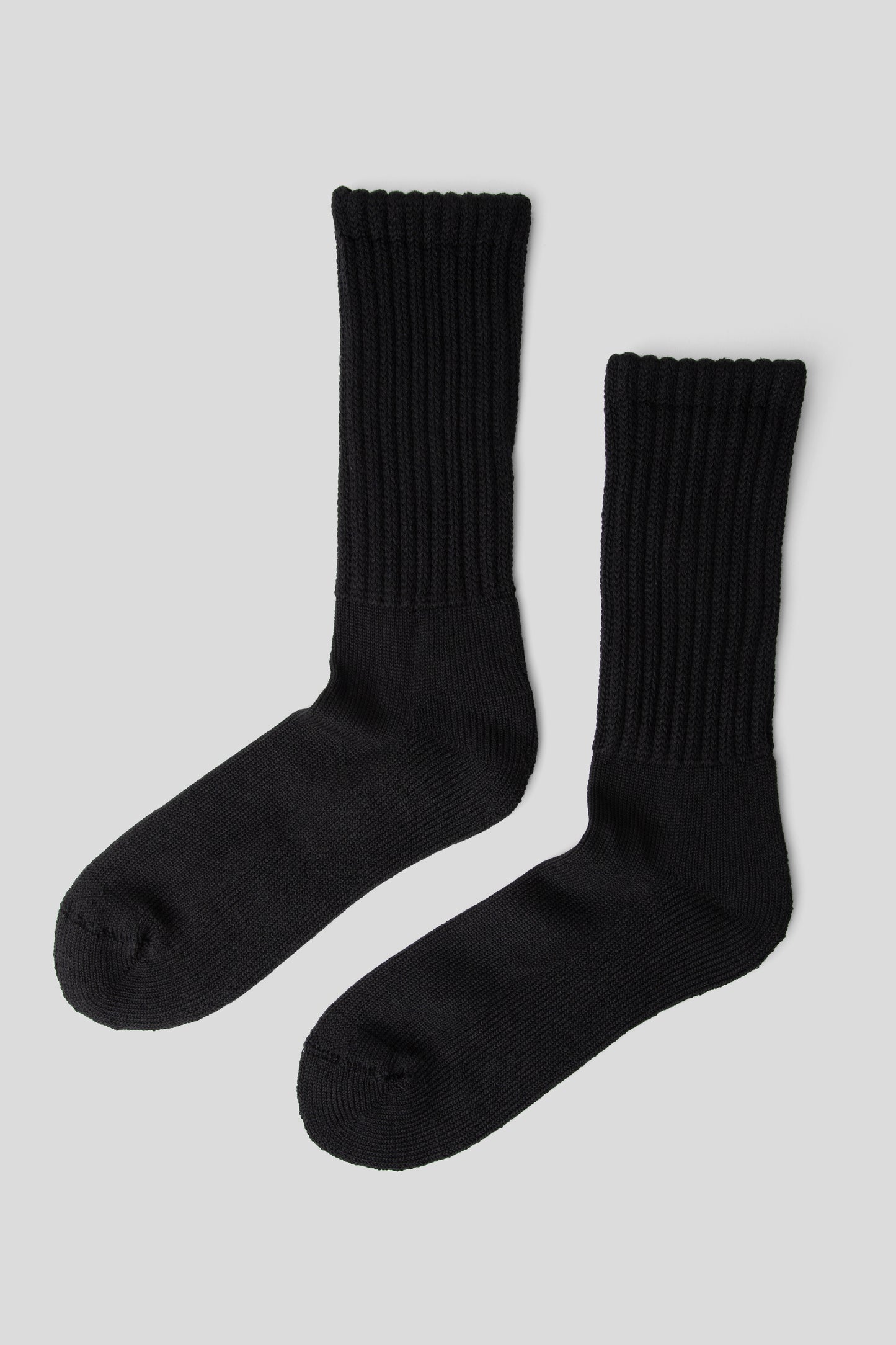 Rototo SS26 Loose Pile Crewsocks Black 02