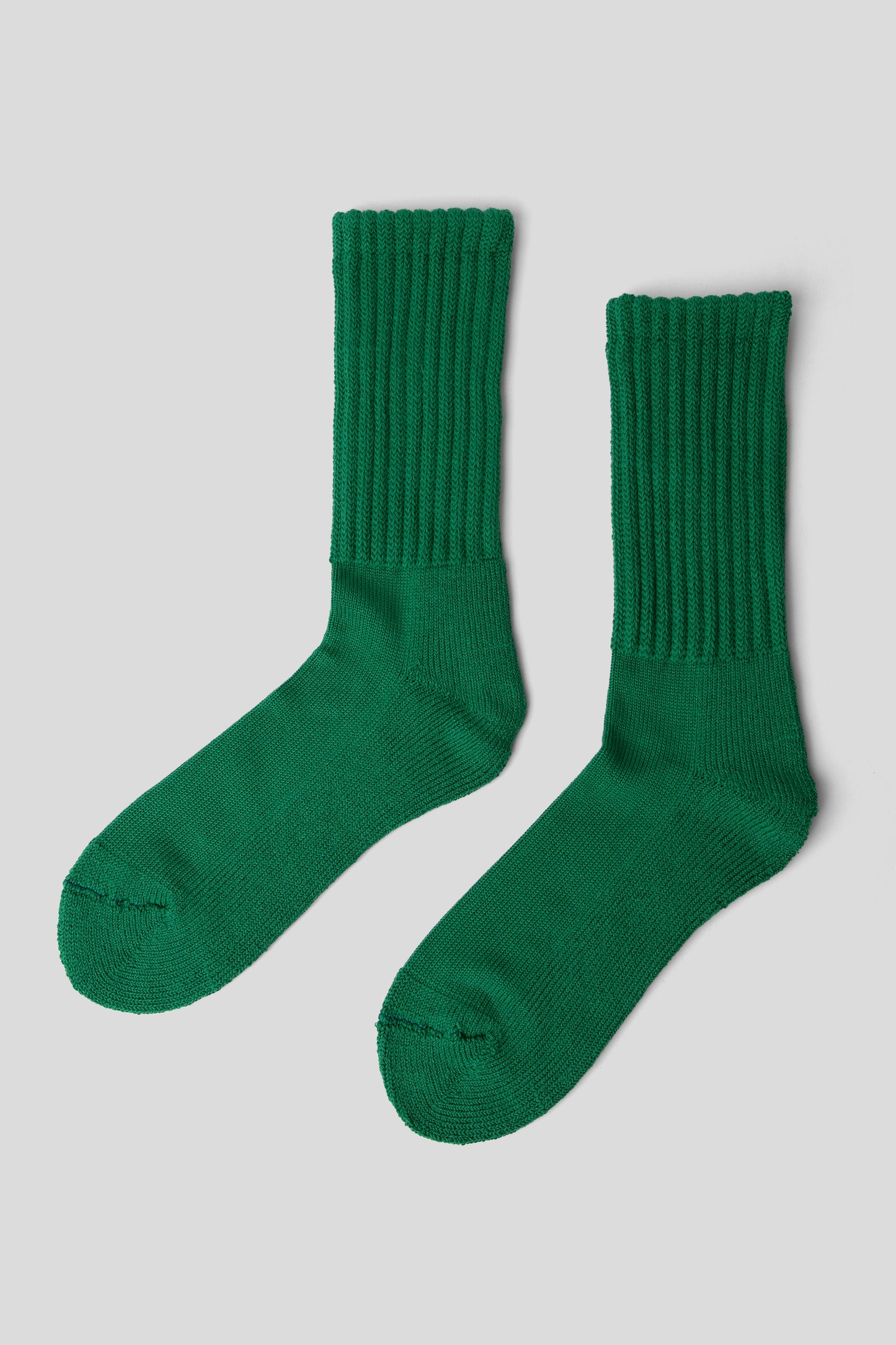 Rototo SS26 Loose Pile Crewsocks Green 02