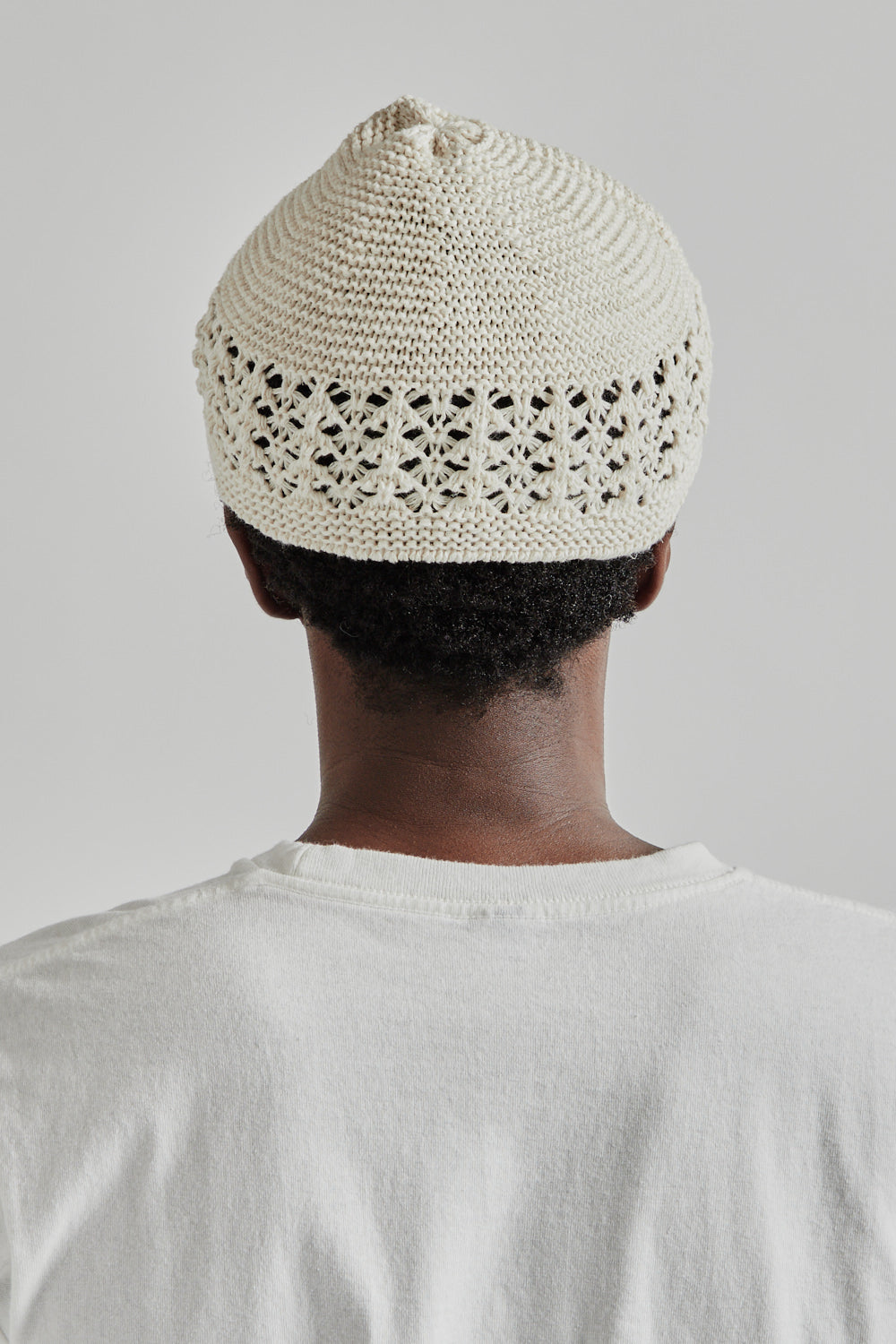 S.K Manor Hill SS25 Knit Skull Cap Natural 4