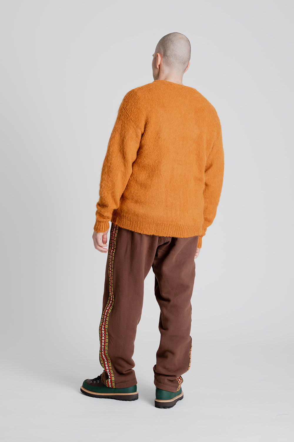 SK Manor Hill Hairy Cardigan in Burnt Orange