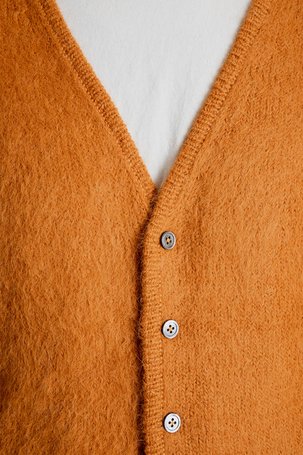 SK Manor Hill Hairy Cardigan in Burnt Orange