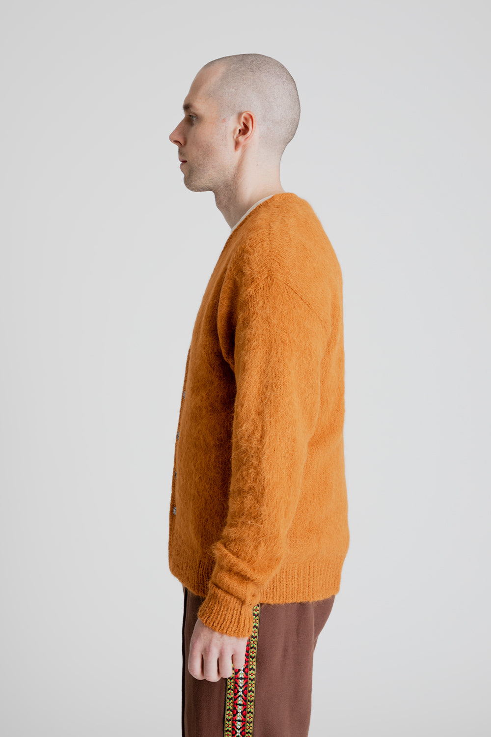 SK Manor Hill Hairy Cardigan in Burnt Orange