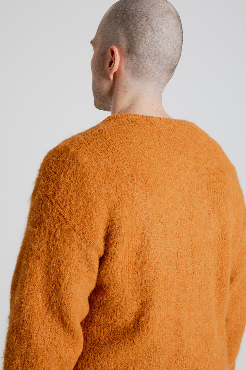 SK Manor Hill Hairy Cardigan in Burnt Orange