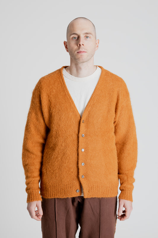 SK Manor Hill Hairy Cardigan in Burnt Orange