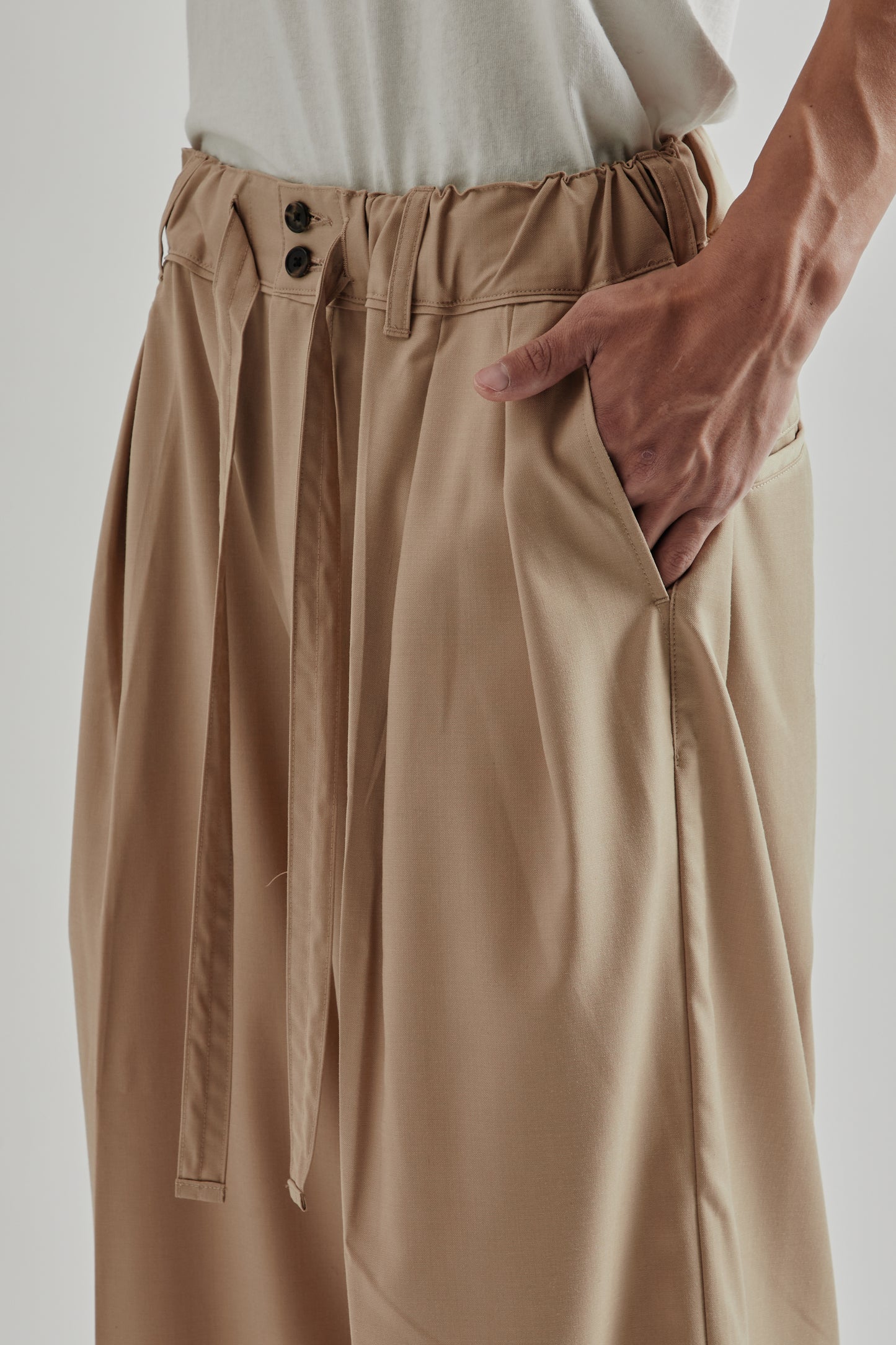 Sillage FW25 Hakama Pants Beige Twill 7
