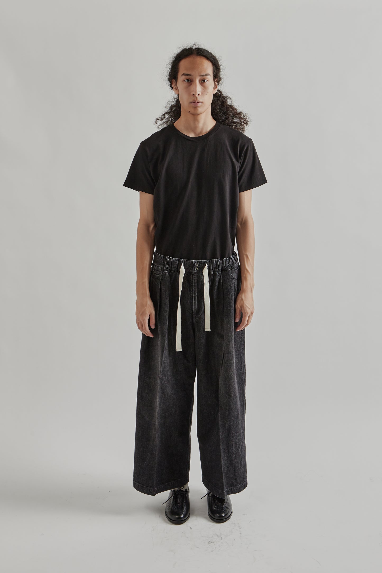 Sillage FW25 Hakama Pants Black Denim Damaged 1