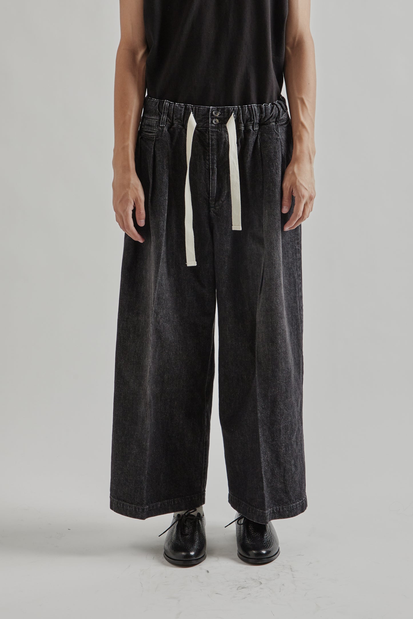 Sillage FW25 Hakama Pants Black Denim Damaged 2
