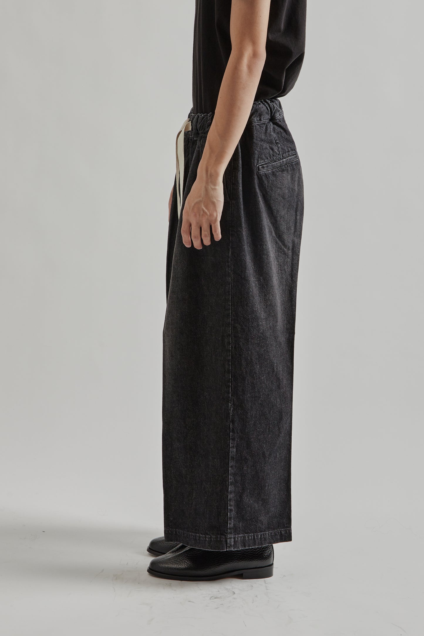 Sillage FW25 Hakama Pants Black Denim Damaged 3