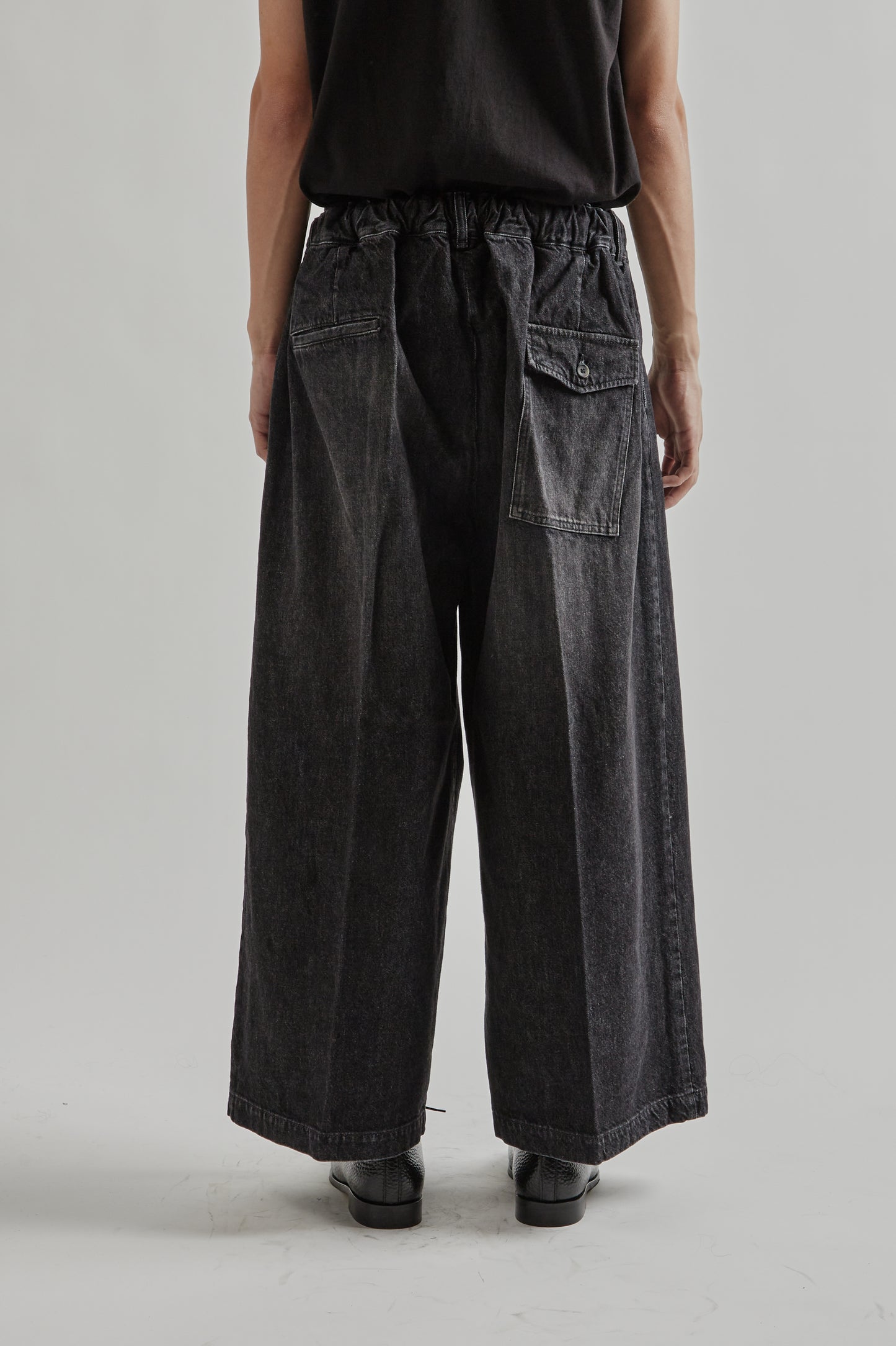 Sillage FW25 Hakama Pants Black Denim Damaged 4