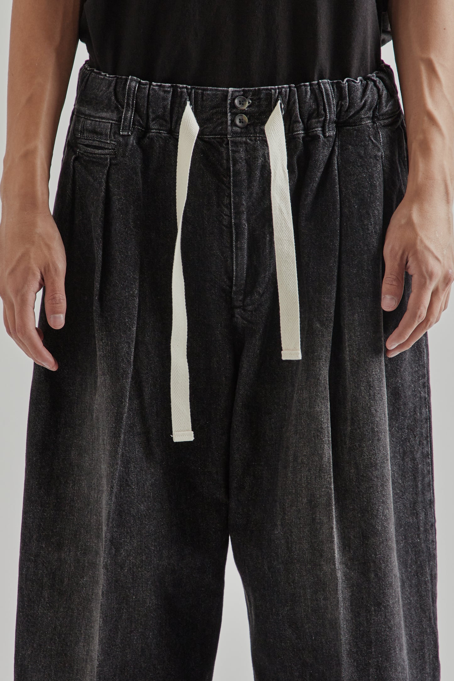 Sillage FW25 Hakama Pants Black Denim Damaged 6