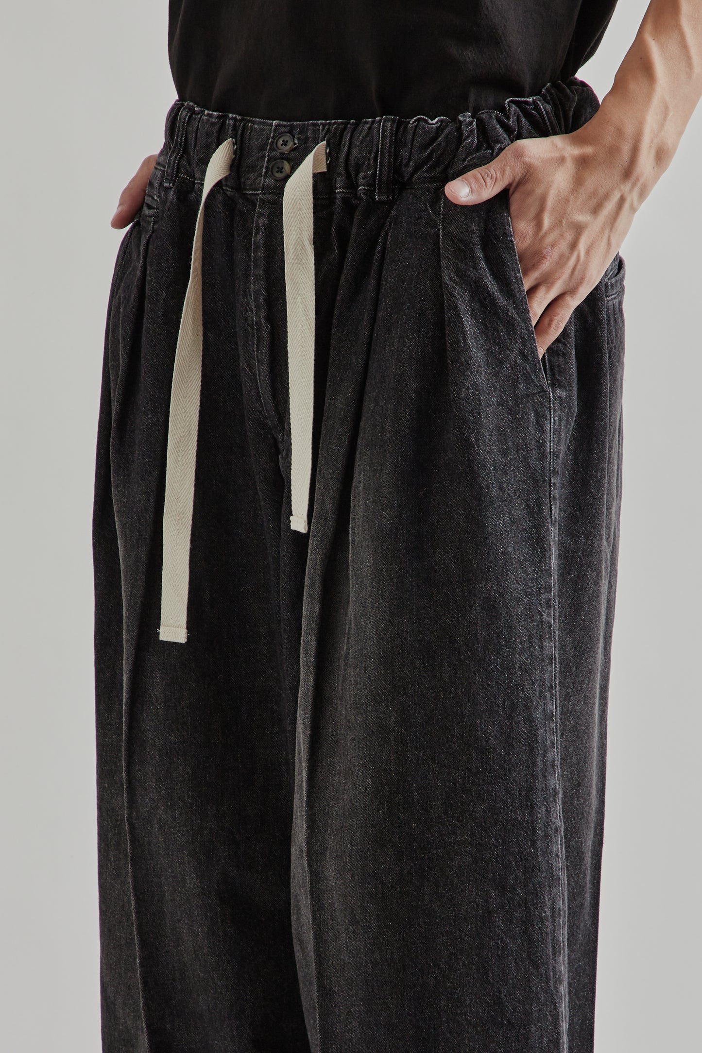 Sillage FW25 Hakama Pants Black Denim Damaged 7