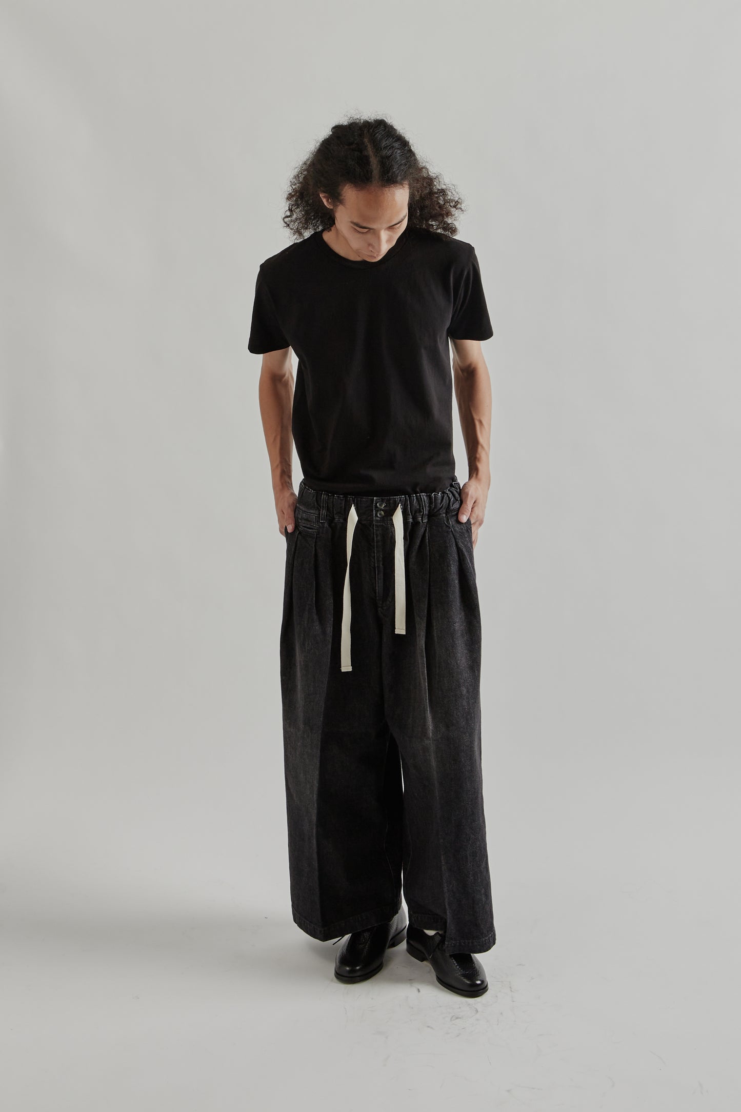 Sillage FW25 Hakama Pants Black Denim Damaged 9