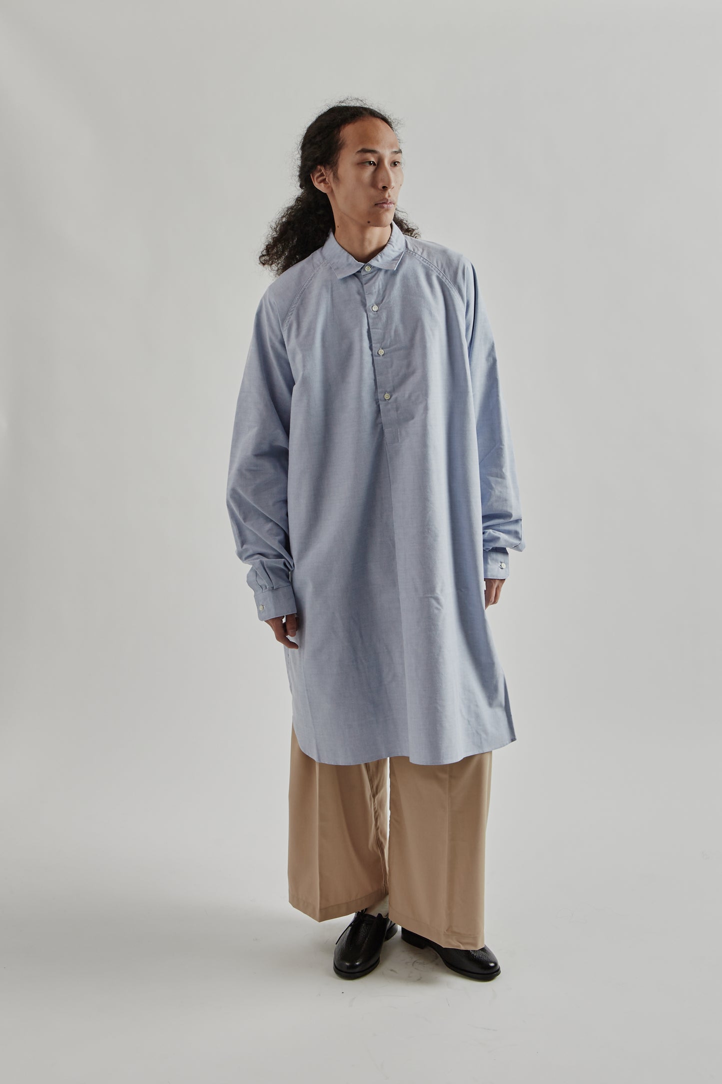Sillage FW25 Wide Shirt Blue Popover Long23