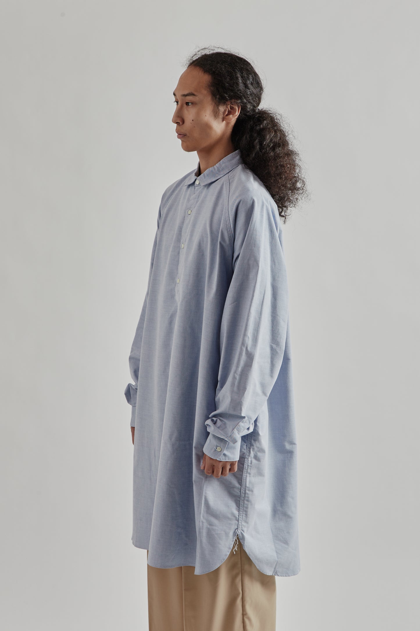 Sillage FW25 Wide Shirt Blue Popover Long4