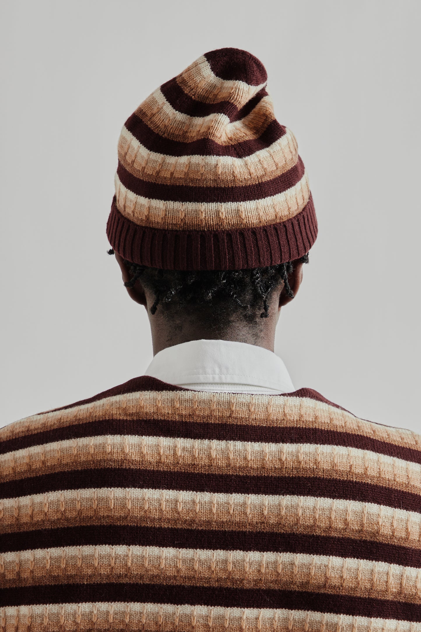 Bonnet Three D Knit - Brown Mix