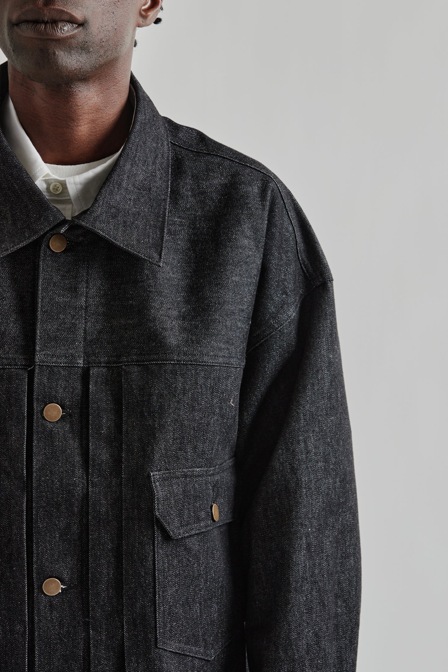 Trucker Jacket - Black Denim One Wash