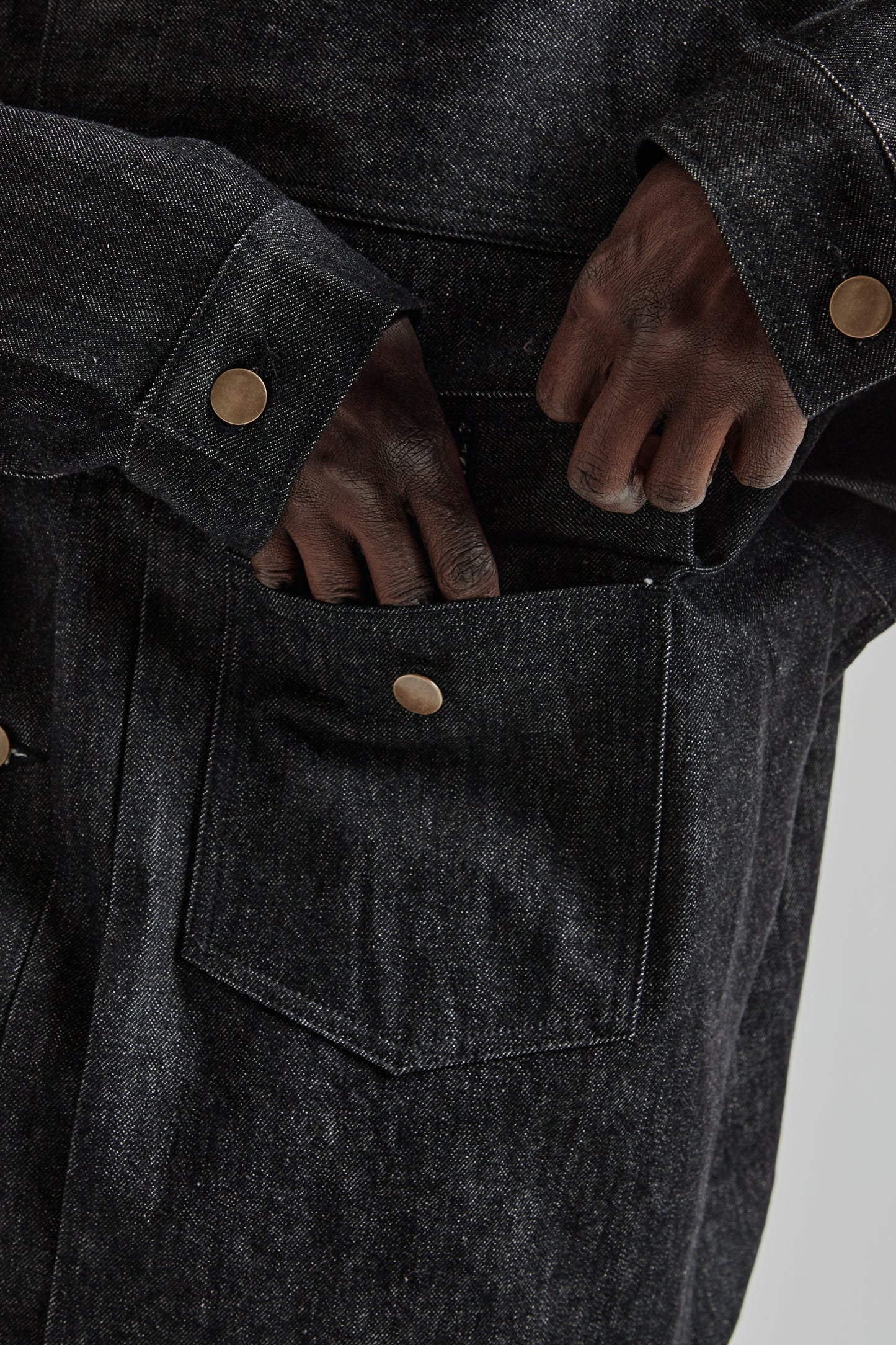 Trucker Jacket - Black Denim One Wash