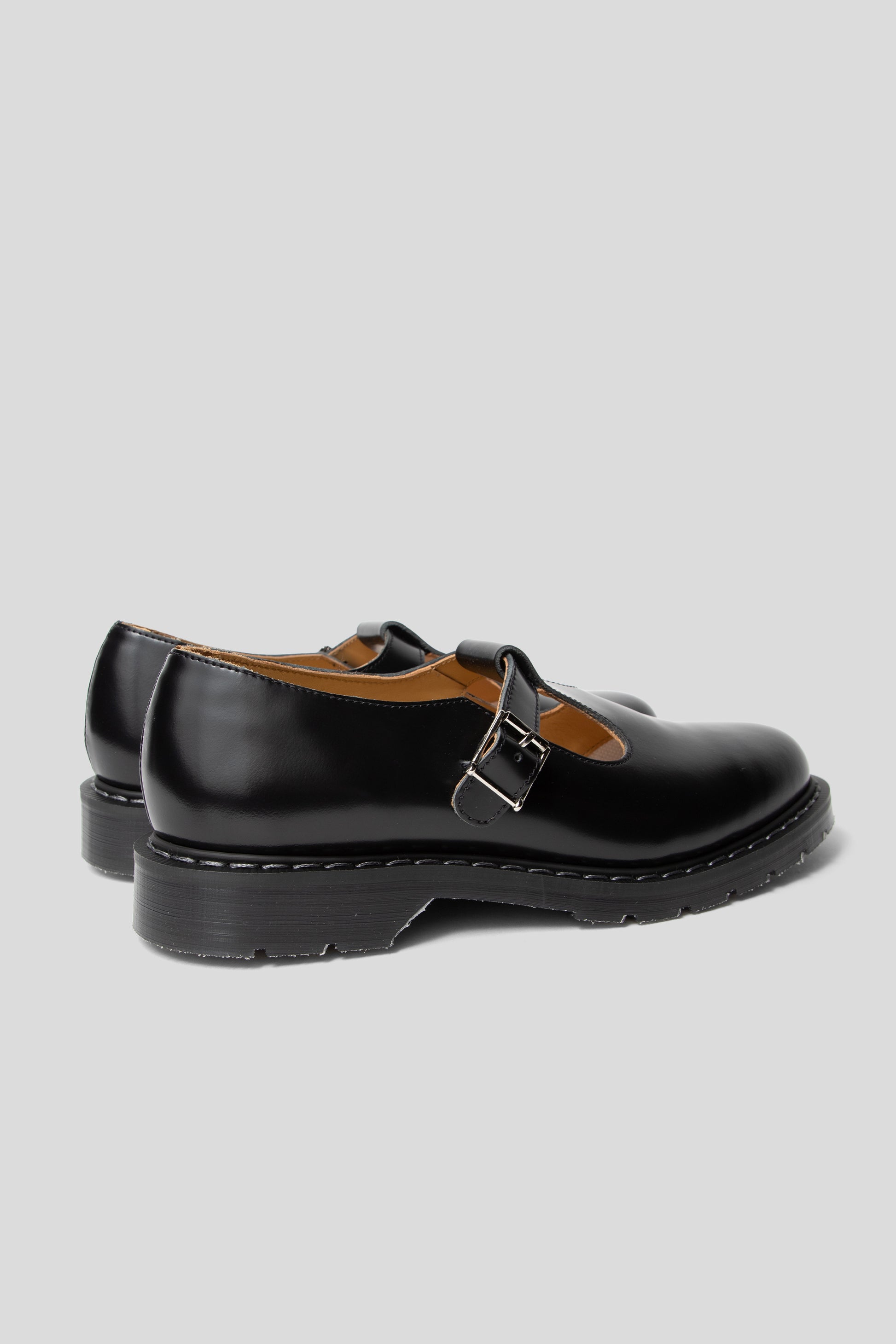 Solovair SS25 Mary Jane Shoe Black Hi-Shine 03