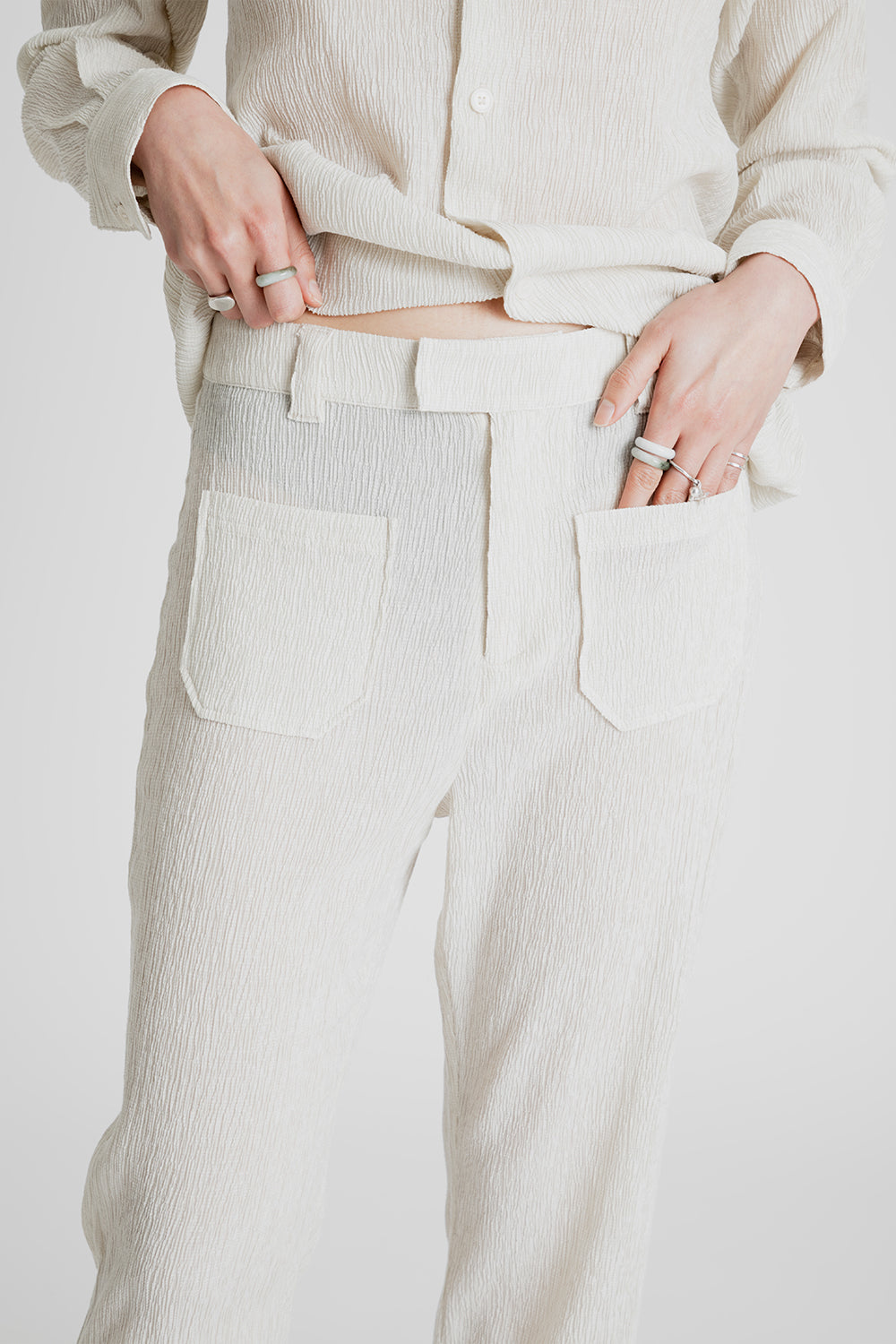 Soulland Kody Pants in Off White
