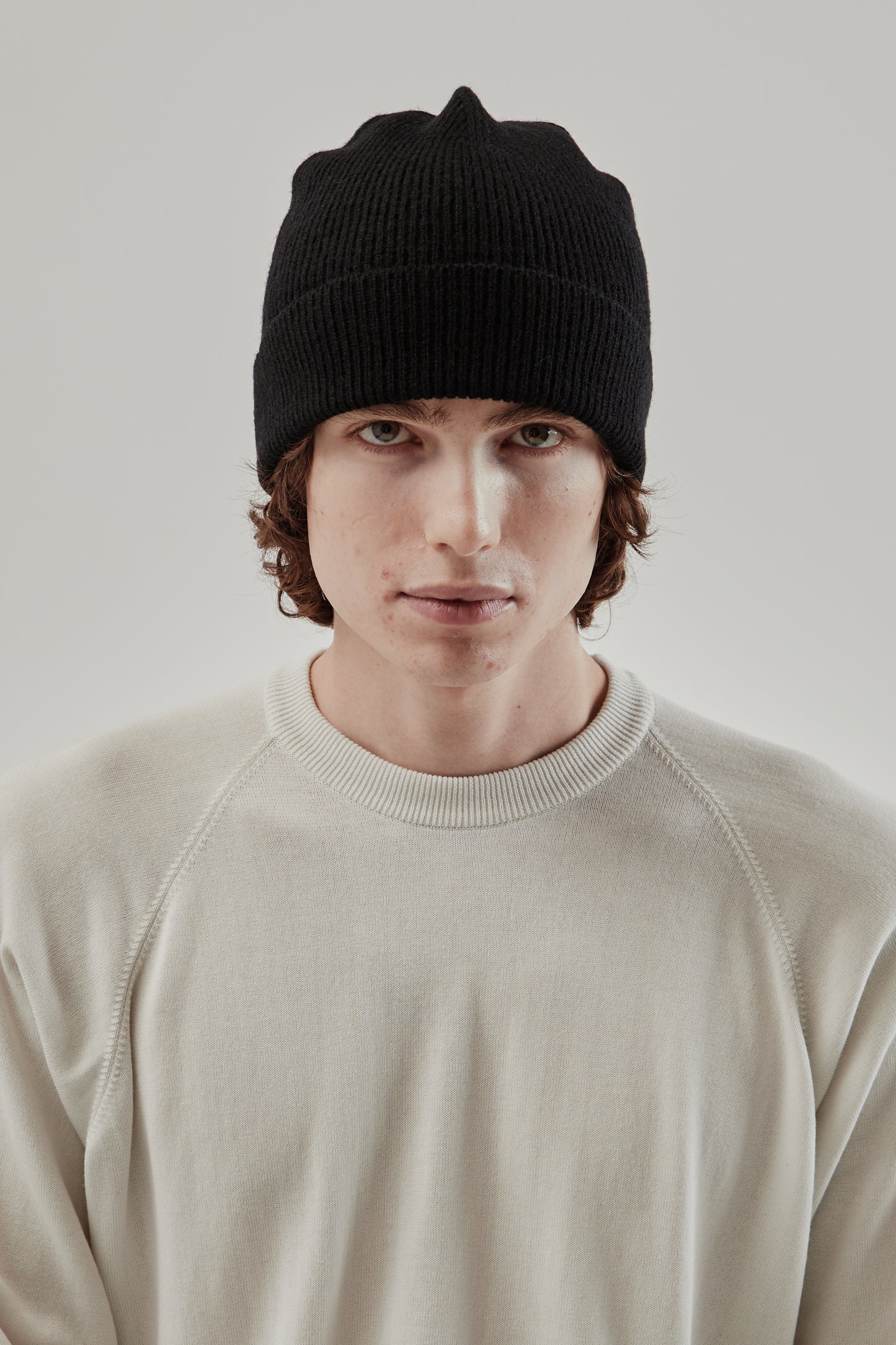 Still By Hand FW25 7G Knit Cap Black 1