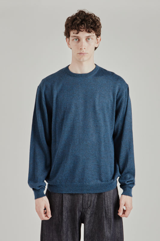 Still By Hand FW26 Wool mohair pullover Dusty Blue3442