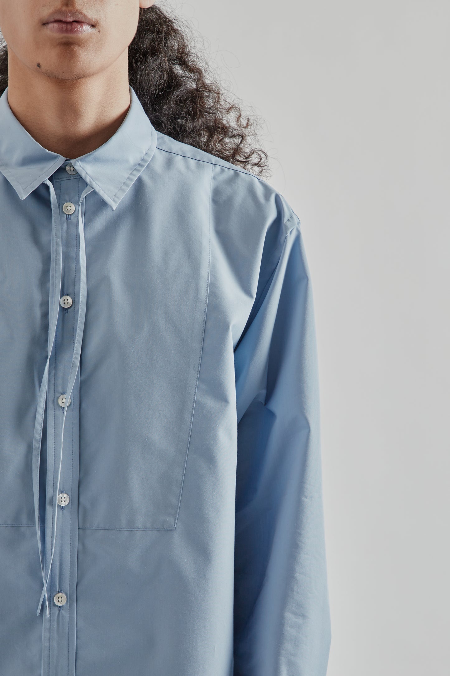 Sugarhill FW25 Ribbon Collar Shirt Blue 7