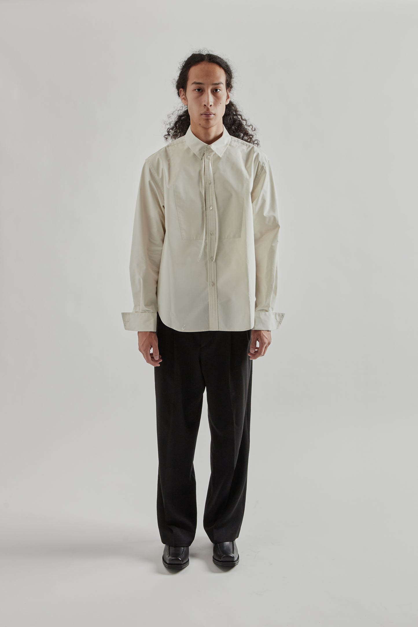Sugarhill FW25 Ribbon Collar Shirt Ecru1
