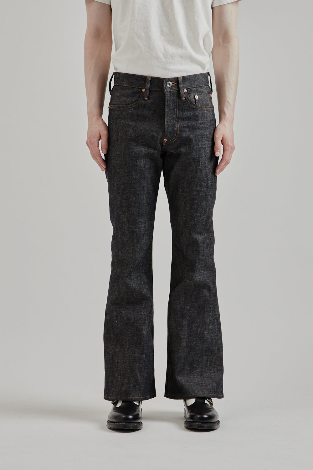 Sugarhill SS25 Modern Denim Pants Flared Cut Rigid Indigo 05