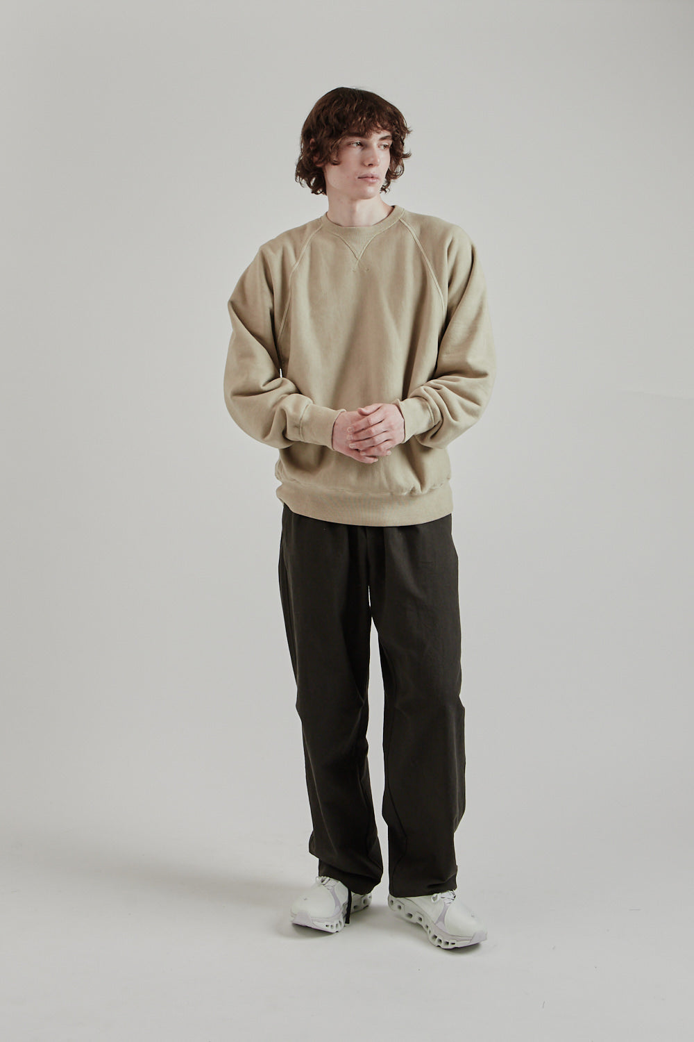 Sugarhill SS25 Pigment Dye Sweater Smoke White 01