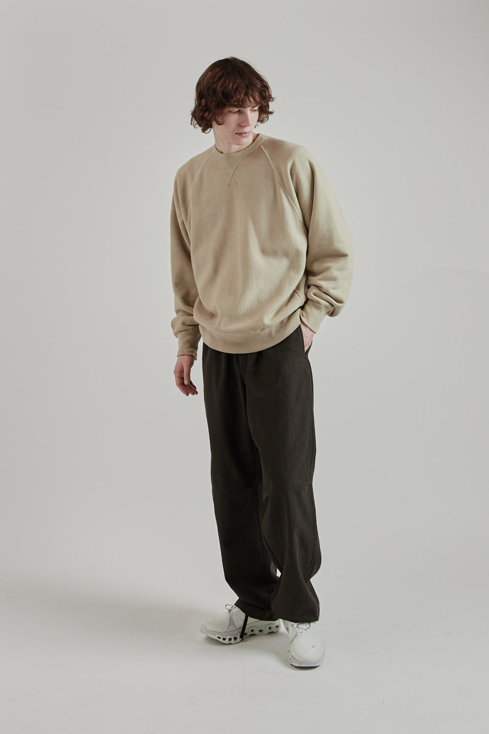 Sugarhill SS25 Pigment Dye Sweater Smoke White 011