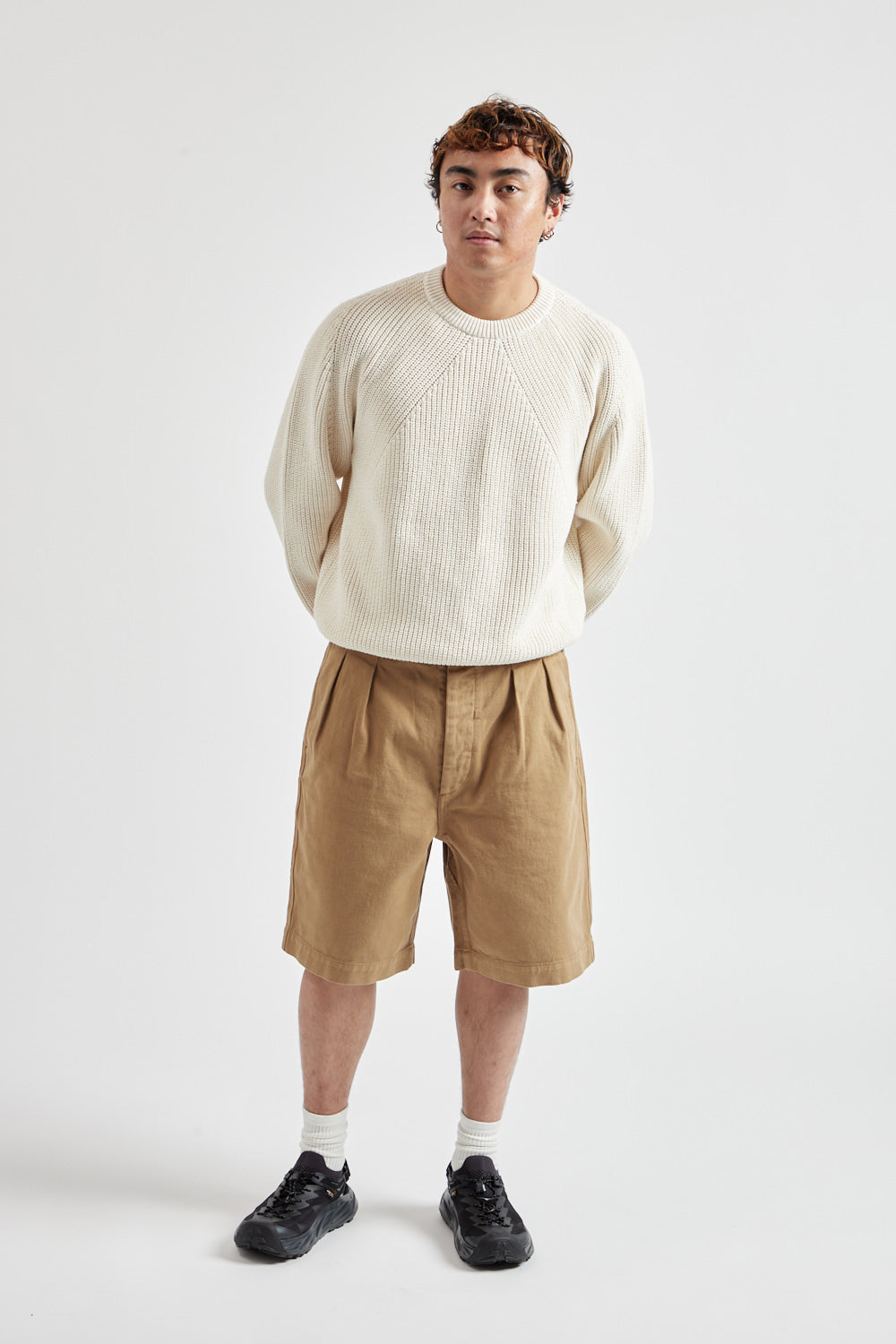 Pleated Shorts - Khaki - Wallace Mercantile Shop