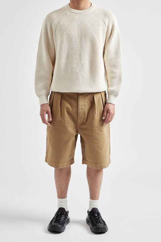 Pleated Shorts - Khaki - Wallace Mercantile Shop